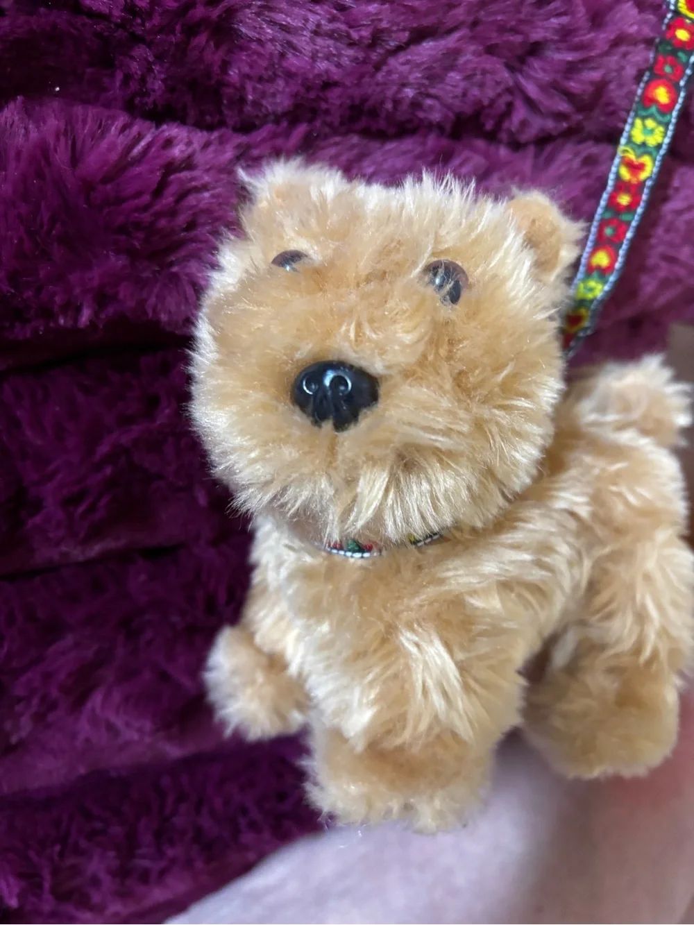 American Girl Julie’s Tan terrier Toy Decorative Collar excellent condition